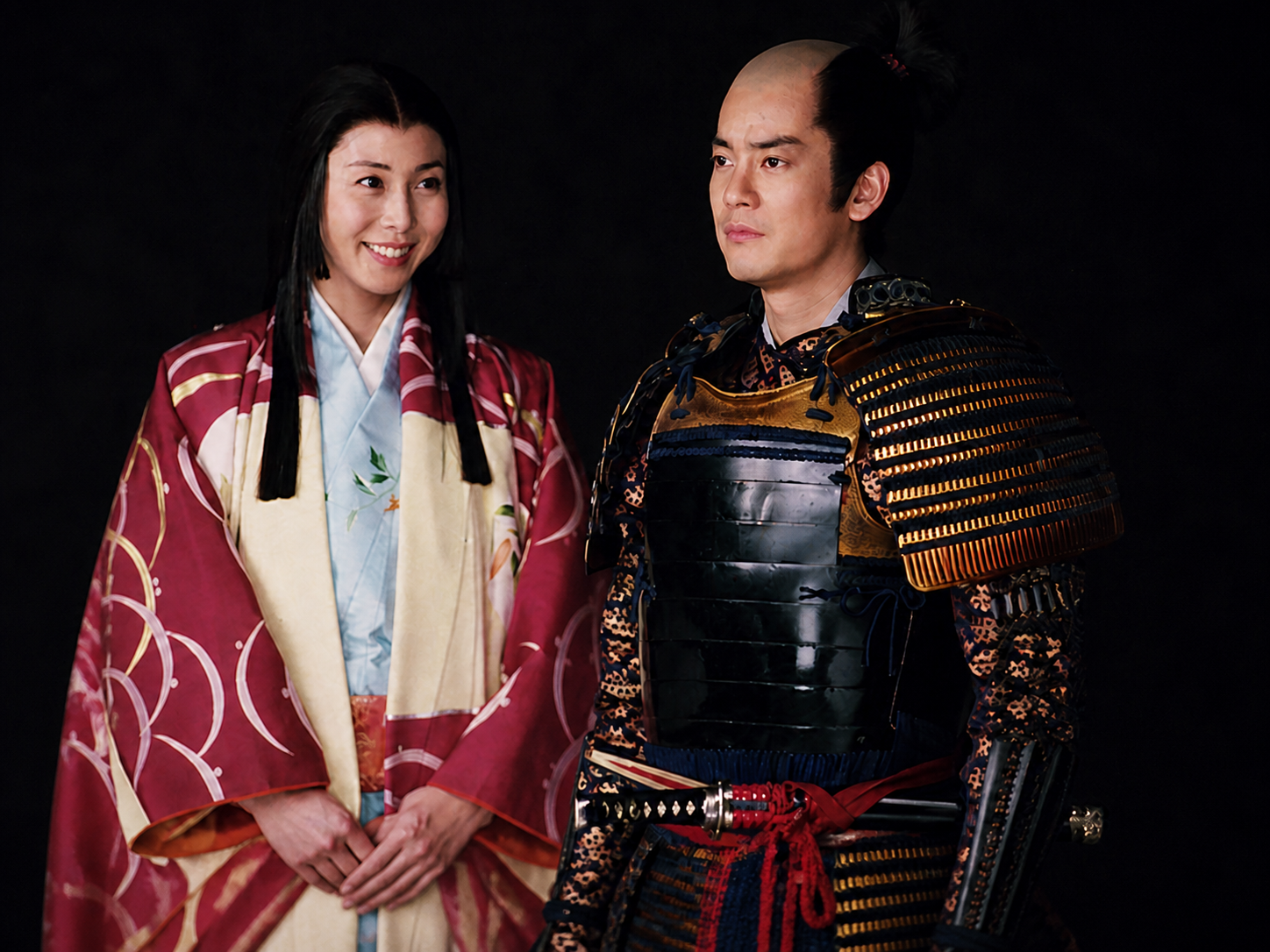 电视剧中的前田利家与妻子松