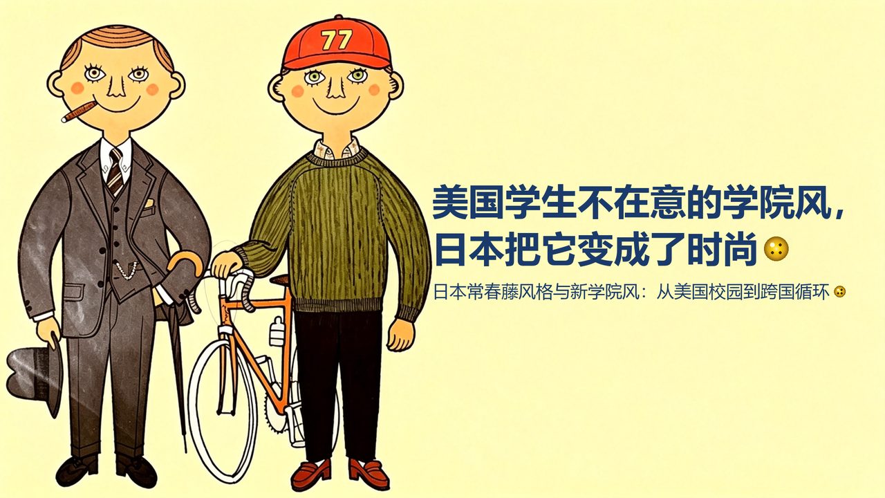 美国学生不在意的学院风,日本把它变成了时尚之一