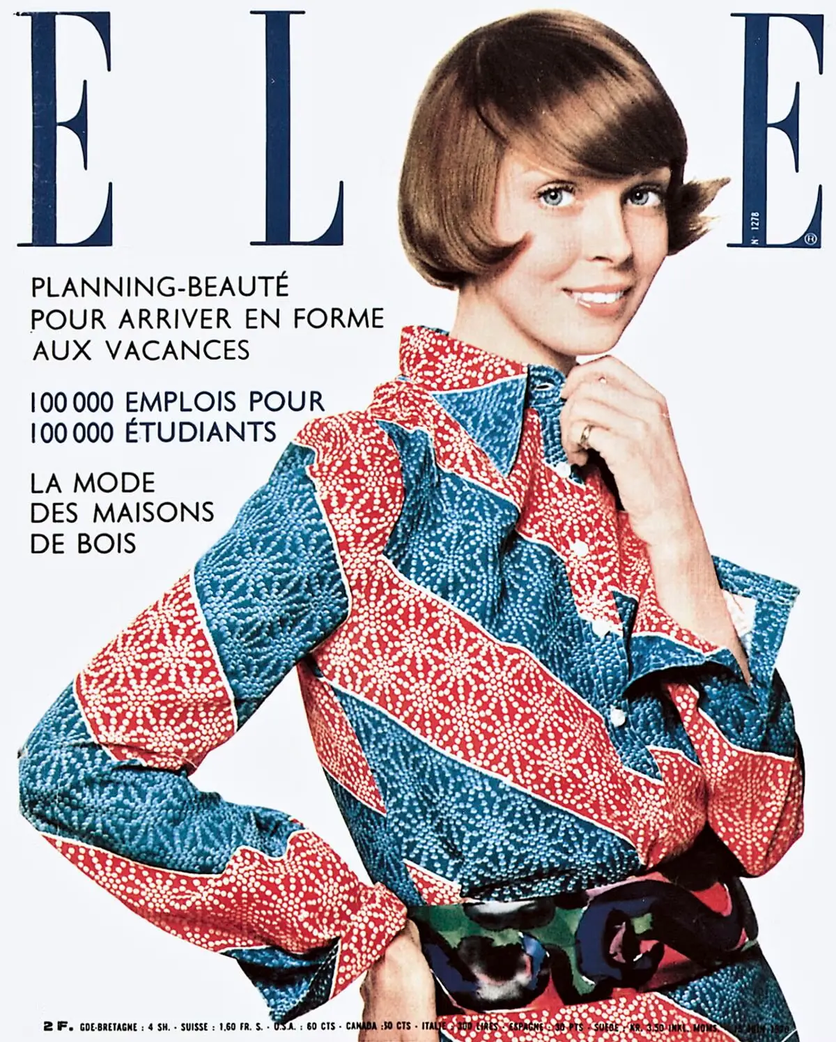 1970年高田贤三设计的衣服上了《ELLE》封面